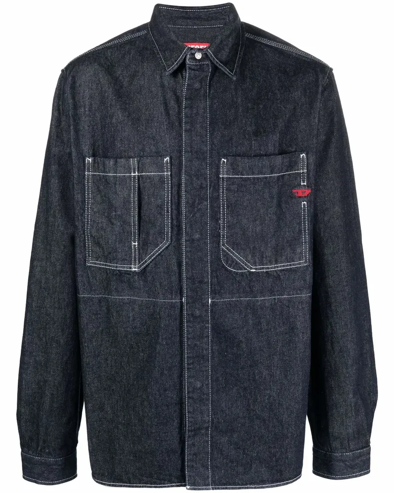 Diesel D-Hor Jeanshemd - Blau Blau