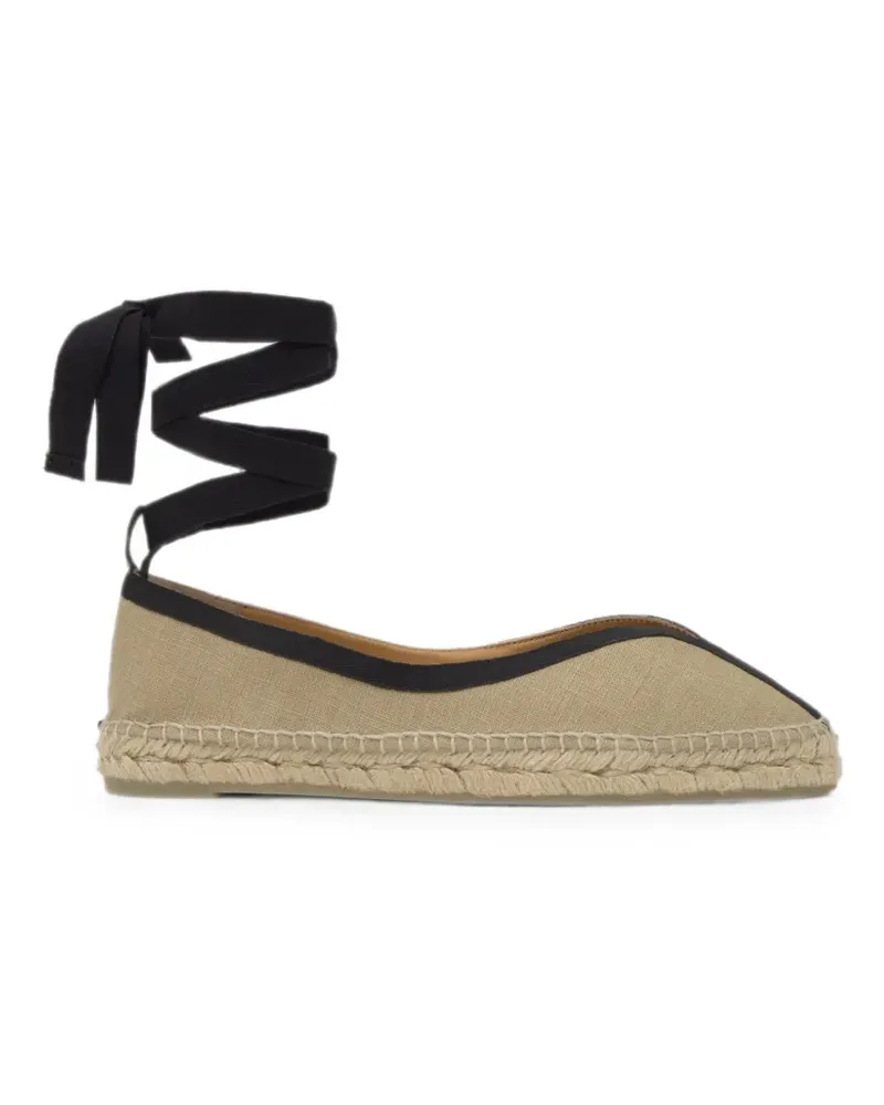 Castañer Kanu tie-fastening ballet flats - Nude Nude