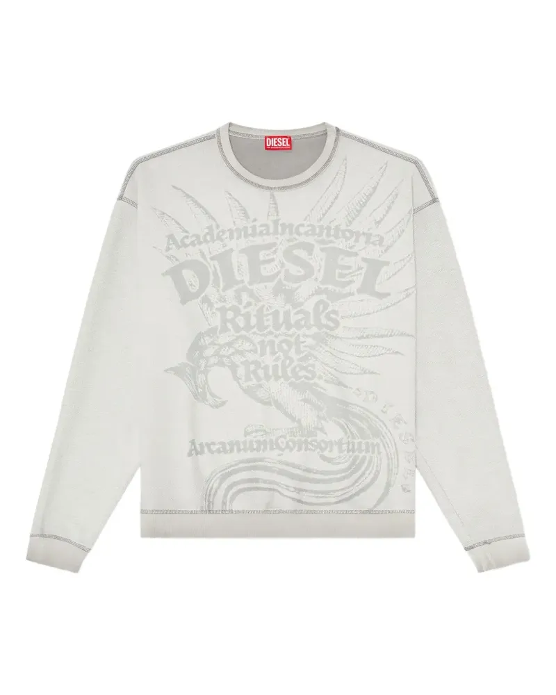 Diesel sweatshirt with dévoré print - Grau Grau