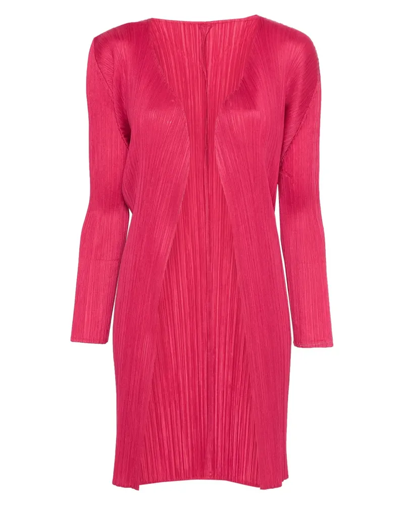 Issey Miyake Plissierter Cardigan - Rosa Rosa