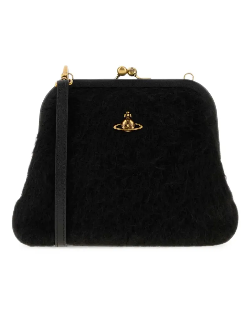 Vivienne Westwood Orb plaque brushed tote bag - Schwarz Schwarz