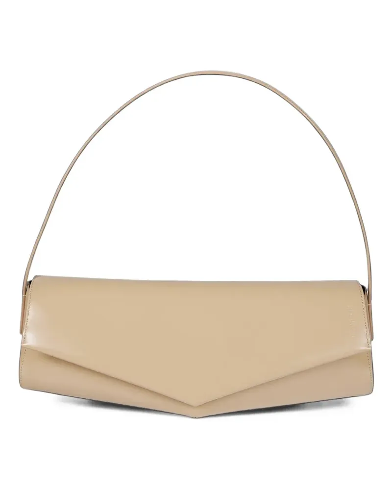 Jil Sander Schultertasche mit geometrischem Muster - Nude Nude