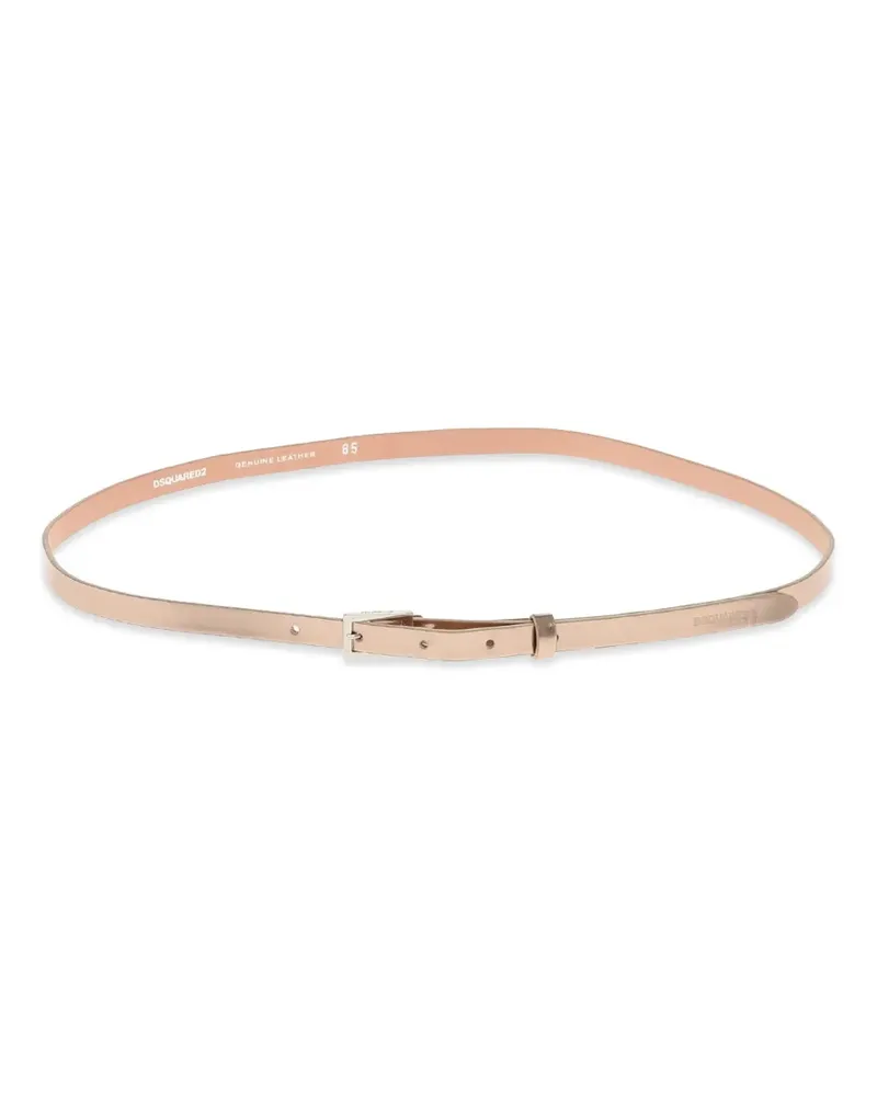 Dsquared2 lamé slim belt - Nude Nude