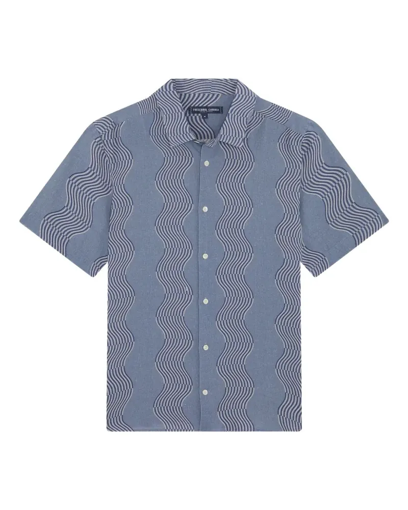 Frescobol Carioca striped short-sleeve shirt - Blau Blau