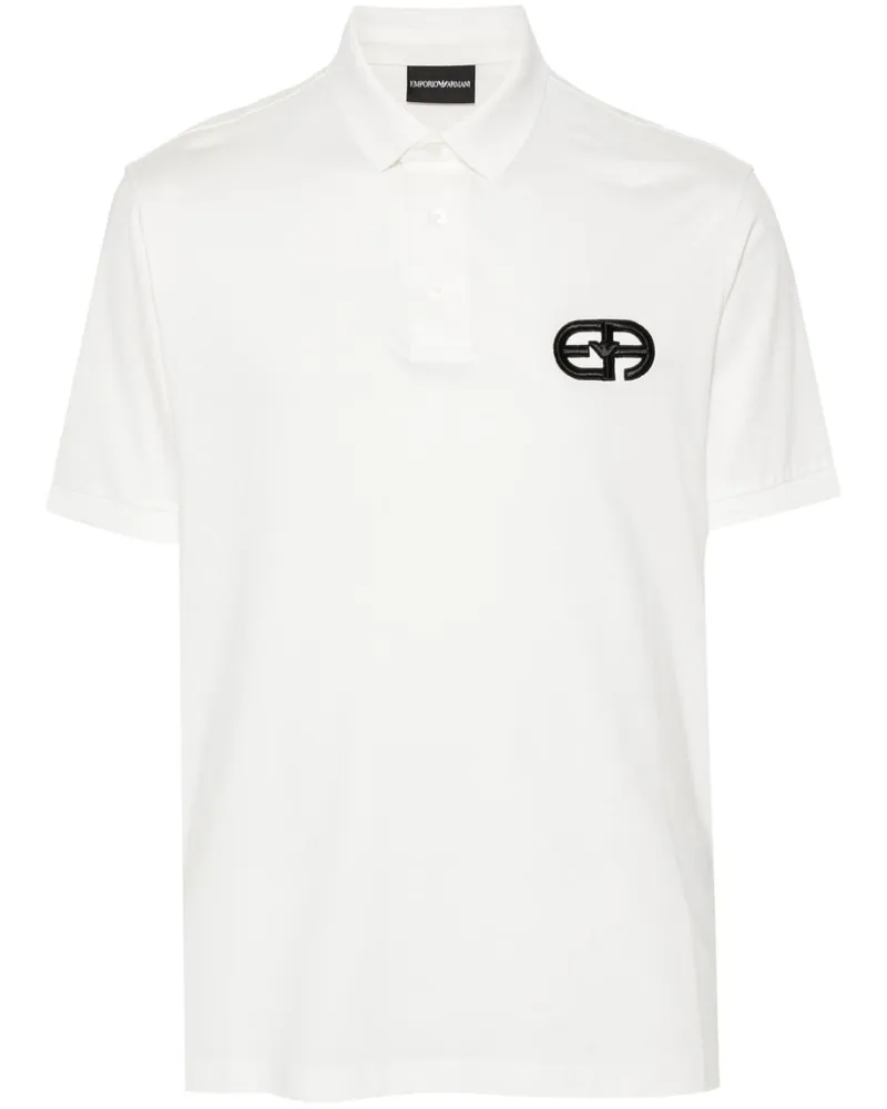 Emporio Armani ASV Poloshirt aus Jersey - Weiß Weiß