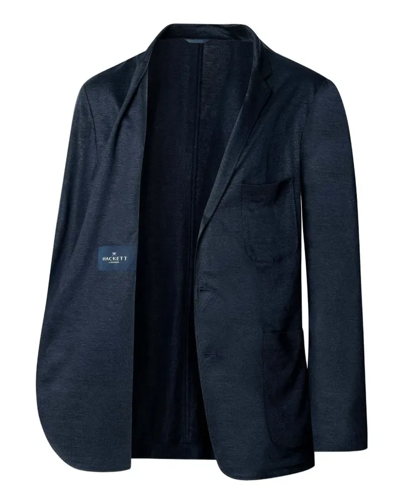 Hackett Blazer mit aufgesetzter Tasche und fallendem Revers - Blau Blau