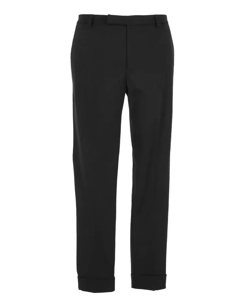 HOSIO straight-leg turn-up trousers - Schwarz Schwarz