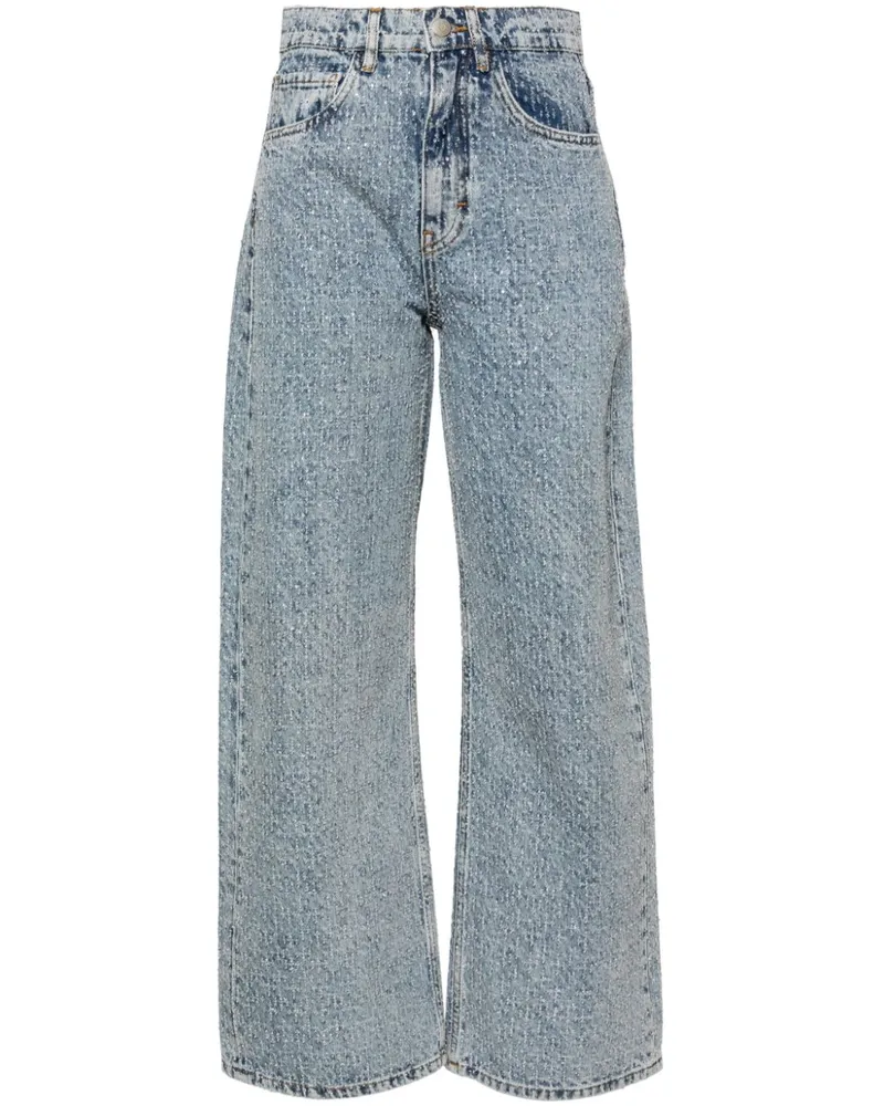 Maje Rhinestone XL Jeans - Blau Blau