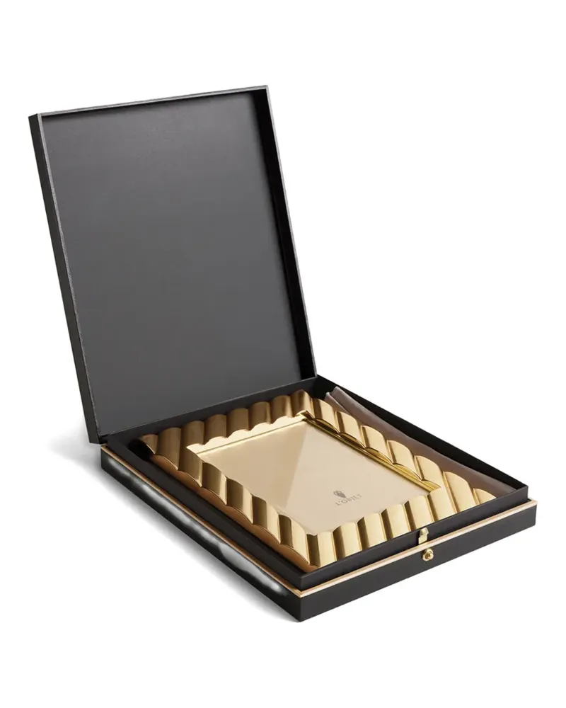 L’OBJET Maxime Bilderrahmen mit Rüschen (10cm x 15cm) - Gold Gold