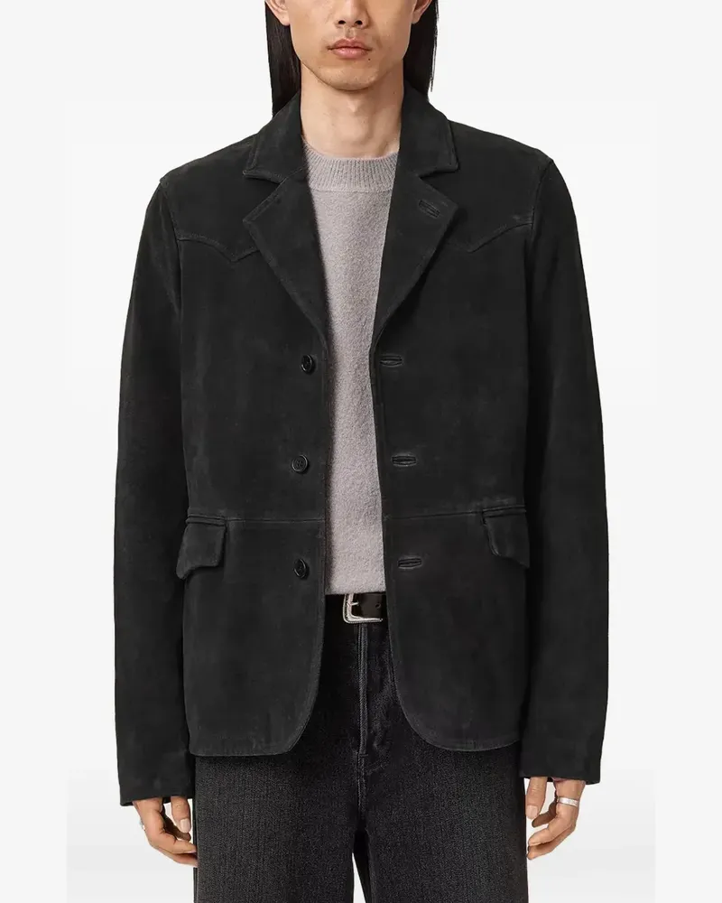 AllSaints Hornett buttoned panelled blazer - Schwarz Schwarz