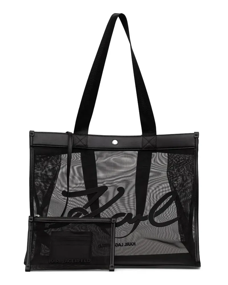Karl Lagerfeld K/Signature logo-print tote bag - Schwarz Schwarz