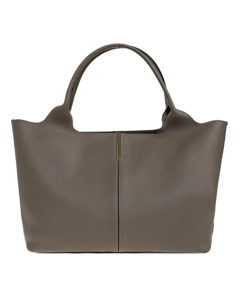 TOD'S leather shopper bag - Grau Grau