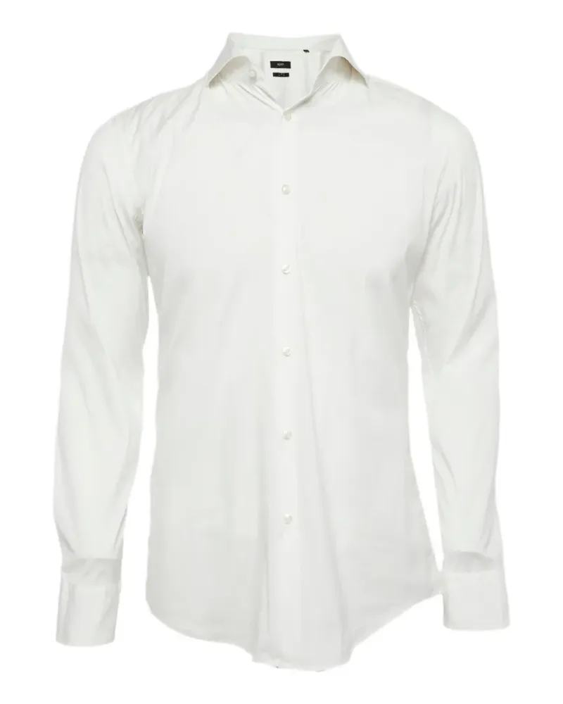 HUGO BOSS stretch long-sleeve shirt - Weiß Weiß