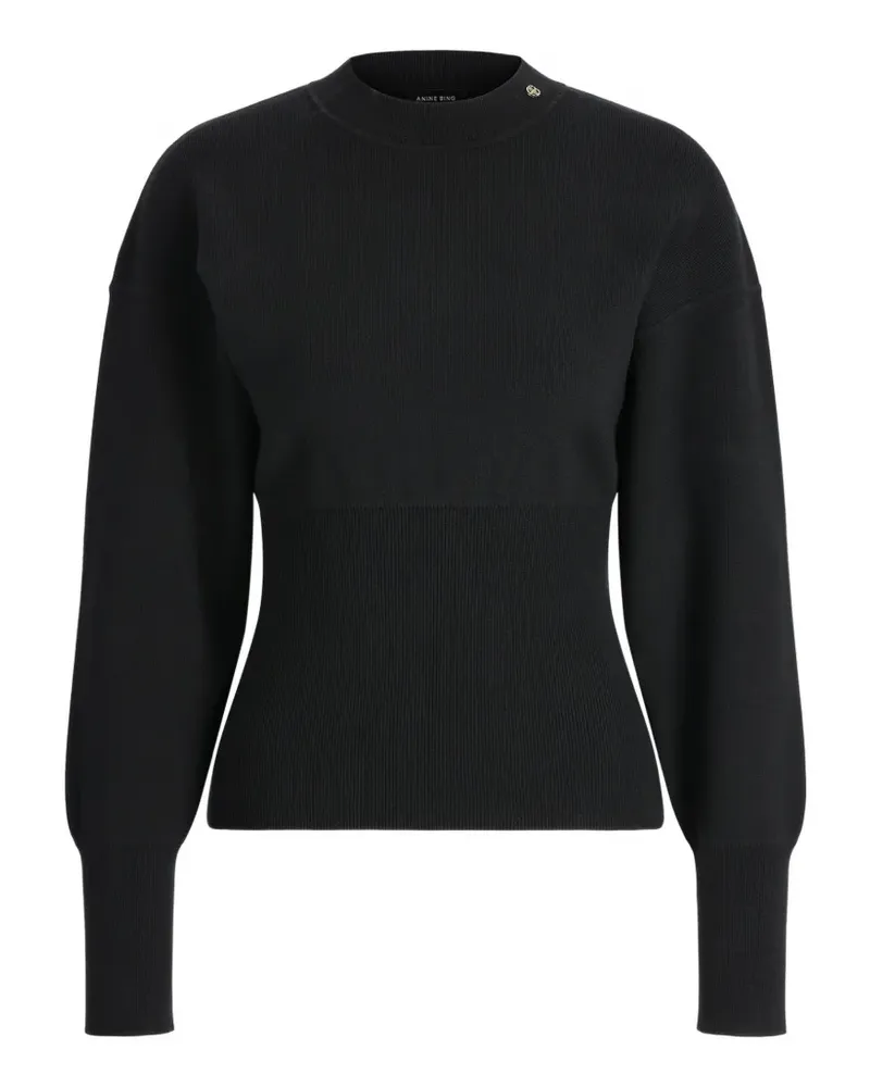 Anine Bing ribbed-knit crew-neck sweater - Schwarz Schwarz