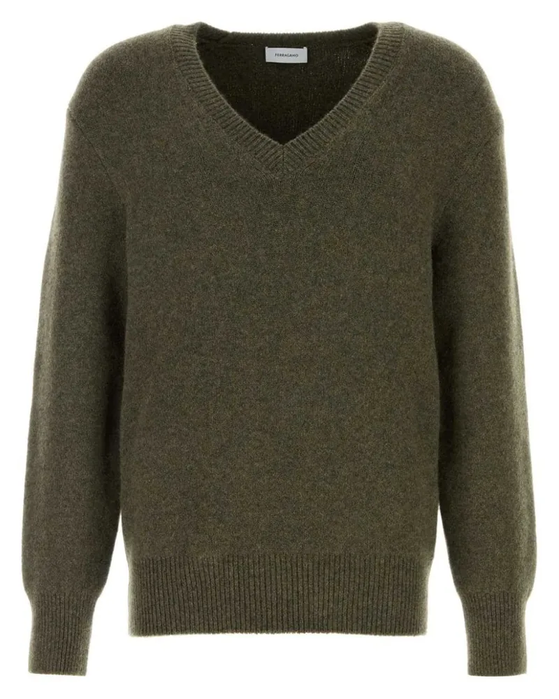 Ferragamo Pullover mit V-Ausschnitt - Grün Grün
