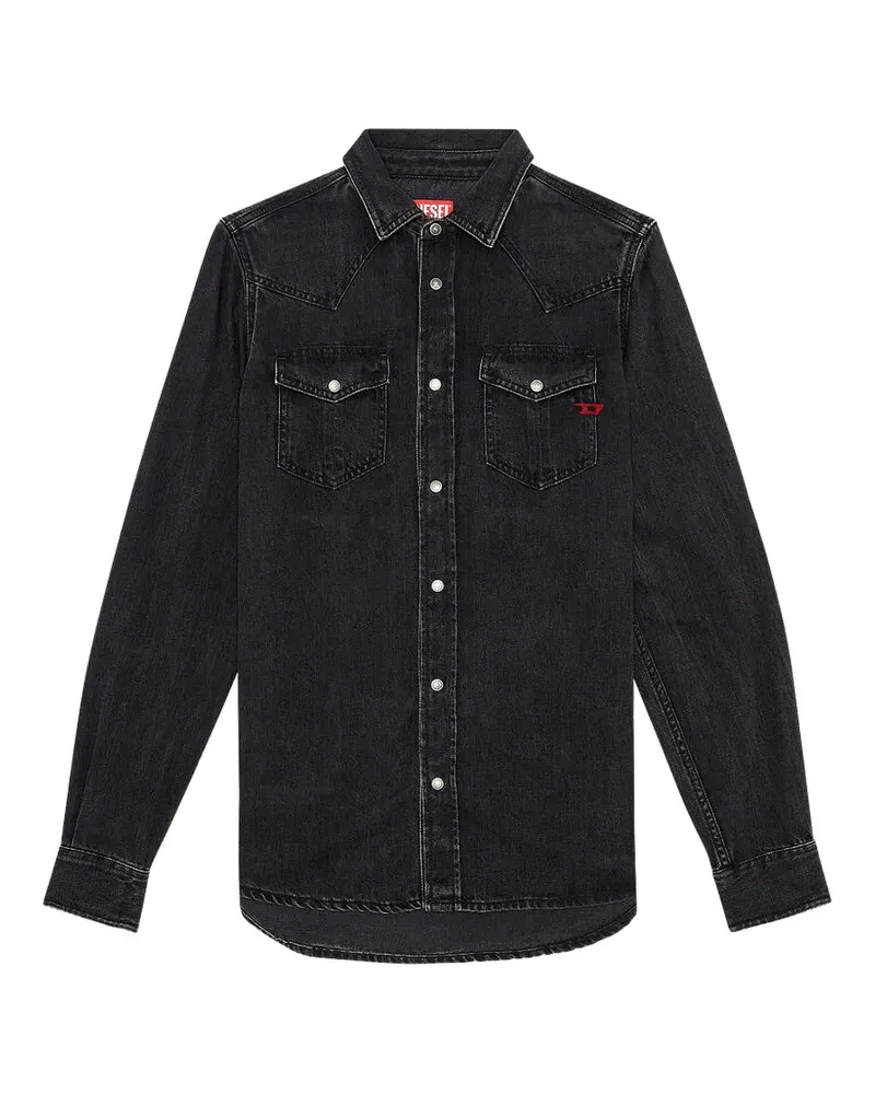 Diesel D-Vega Jeanshemd - Schwarz Schwarz