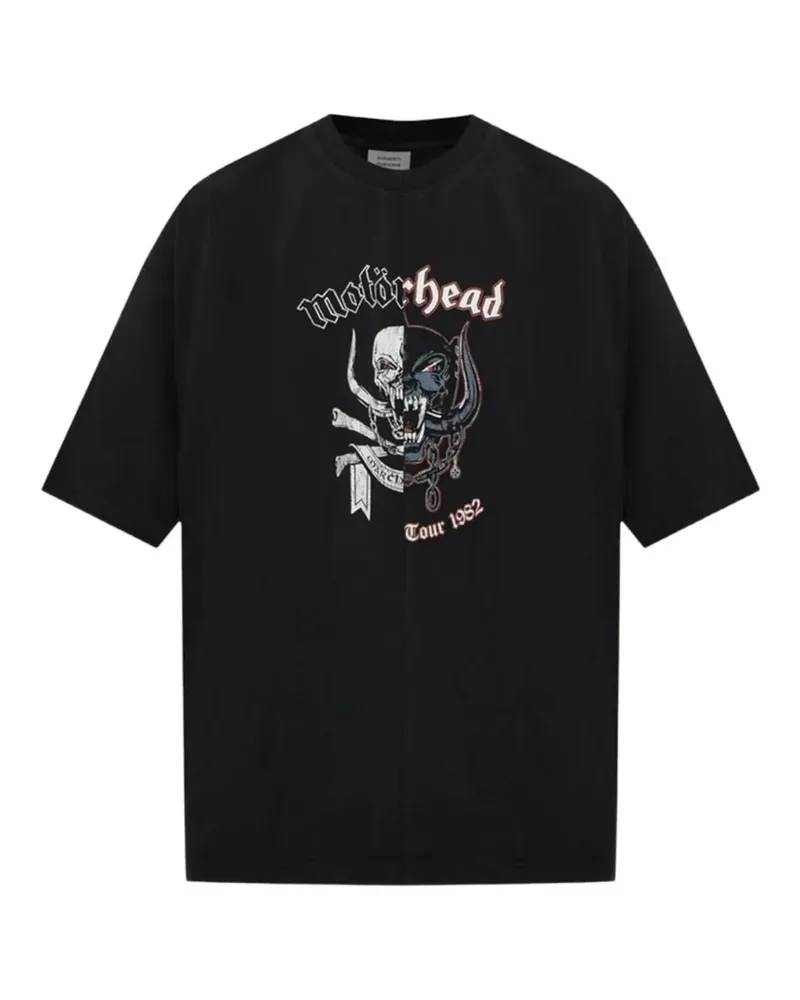 VETEMENTS graphic-print panelled T-shirt - Schwarz Schwarz