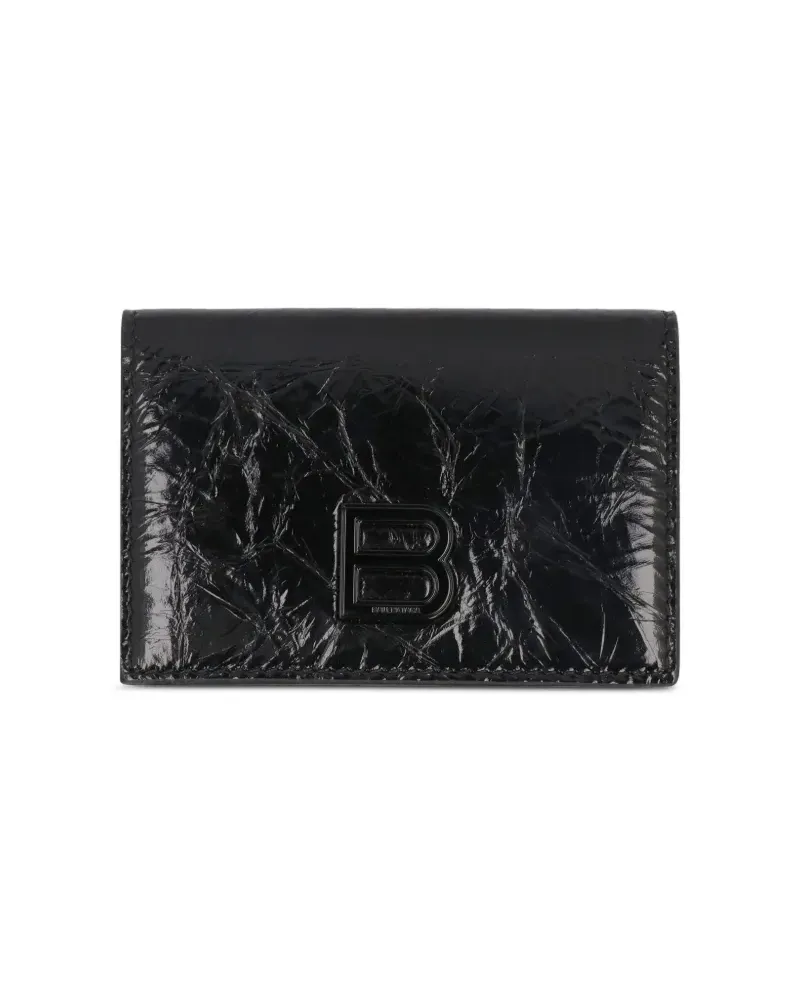 Balenciaga Portemonnaie mit Logo-Schild - Schwarz Schwarz