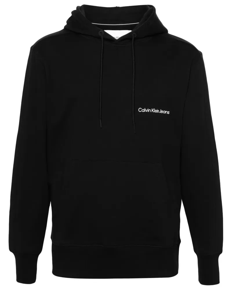 Calvin Klein Hoodie mit Logo-Print - Schwarz Schwarz