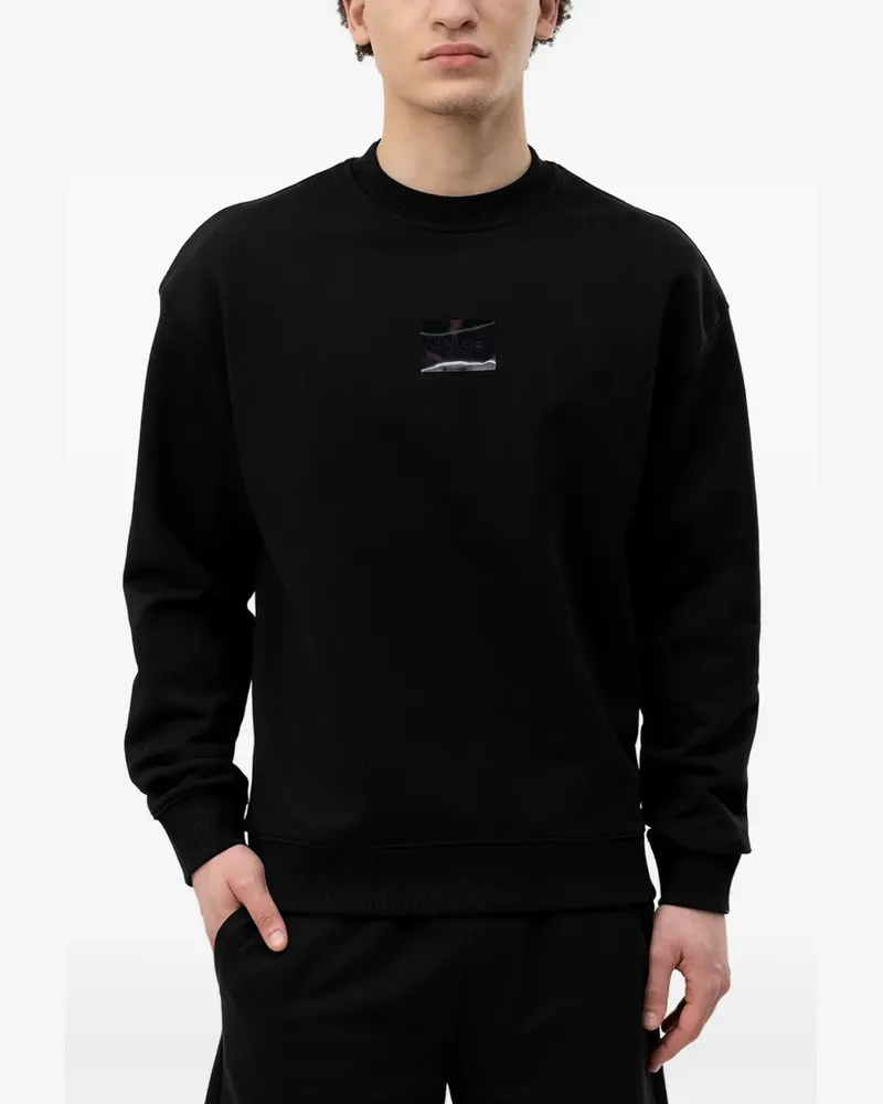 HUGO BOSS logo-patch sweater - Schwarz Schwarz