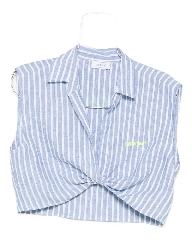 OFF-WHITE Gestreiftes Top - Blau Blau