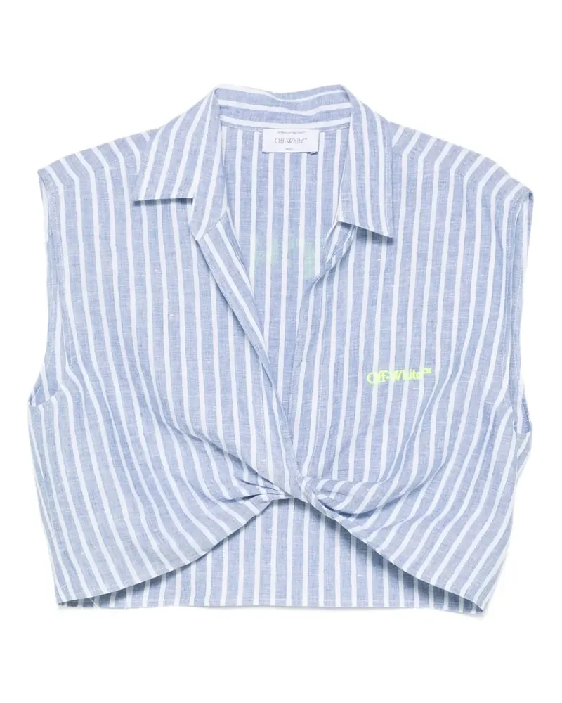 OFF-WHITE Gestreiftes Top - Blau Blau