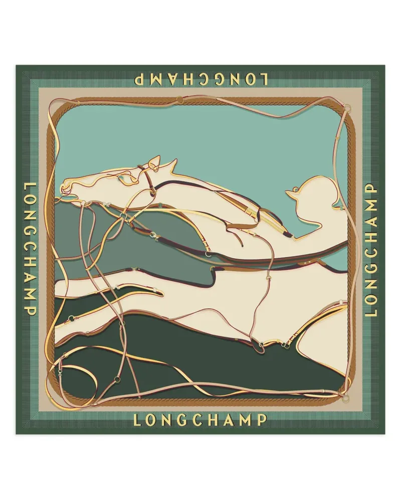 Longchamp A Toute Allure Seidenschal - Grün Grün