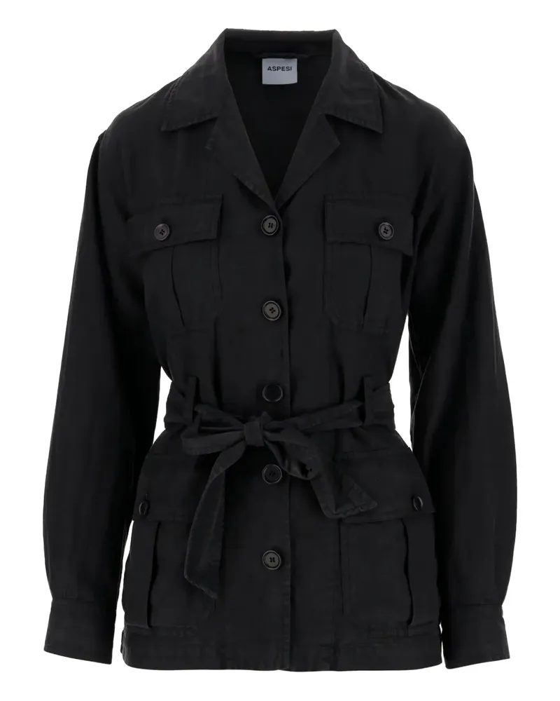 ASPESI Safarijacke mit Gürtel - Schwarz Schwarz
