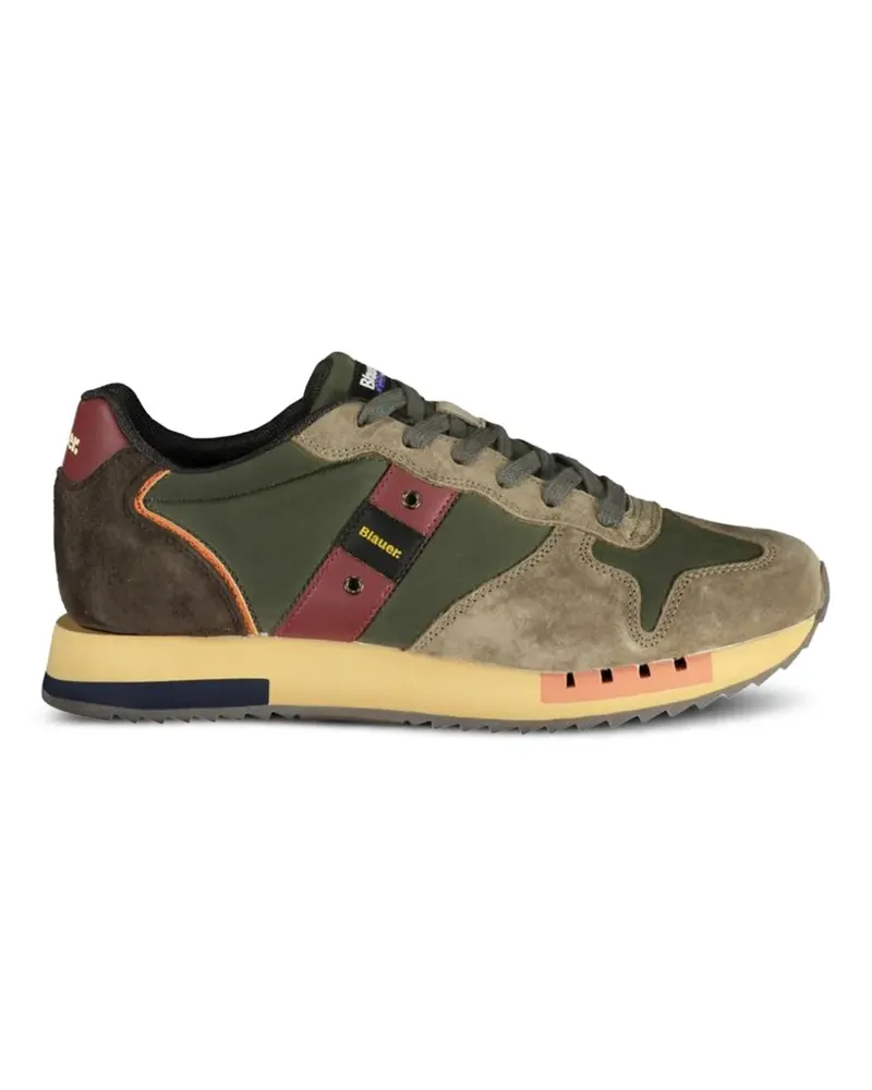 Blauer Queens Sneakers mit Einsätzen - Grün Grün