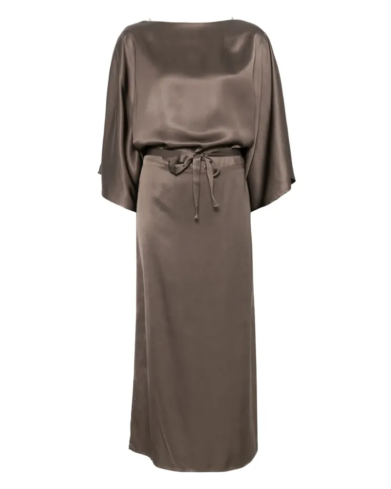 Peserico Midikleid aus Satin - Braun Braun