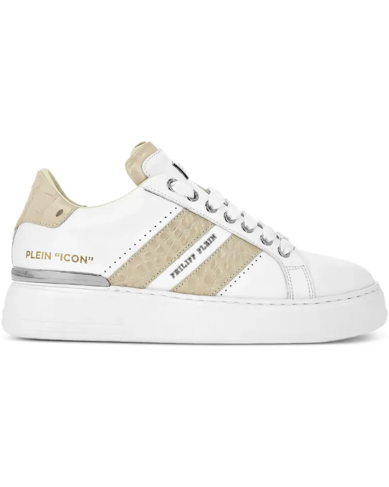 Philipp Plein Sneakers mit Plateau - Weiß Weiß