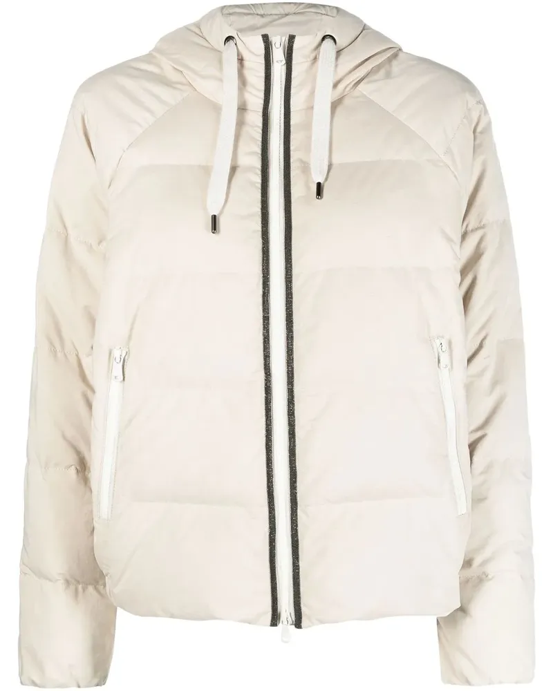 Brunello Cucinelli Gesteppte Daunenjacke - Nude Nude