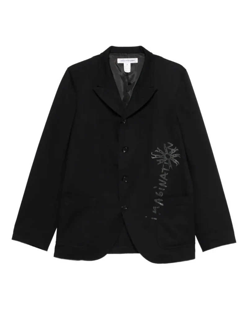 Comme des Garçons Sakko mit grafischem Print - Blau Blau