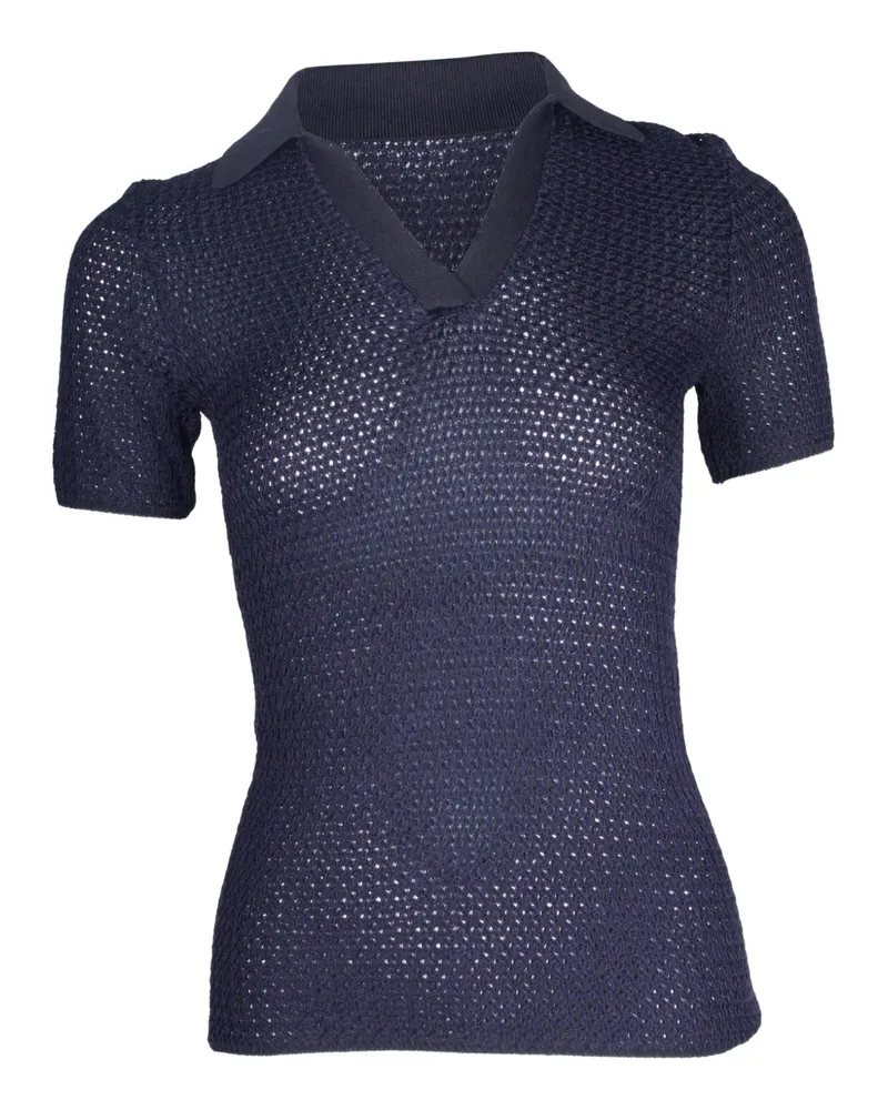 Dion Lee basket-weave top - Blau Blau