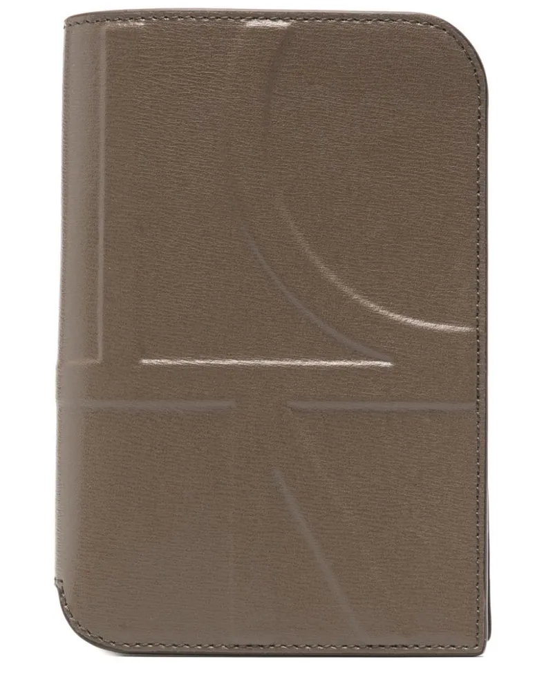 Totême Pass-Etui mit Monogramm-Prägung - Braun Braun