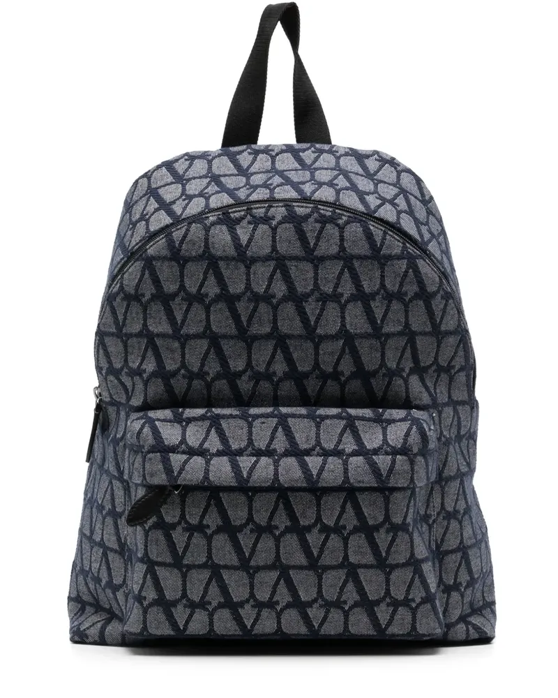 Valentino Garavani Rucksack mit Monogrammmuster - Blau Blau