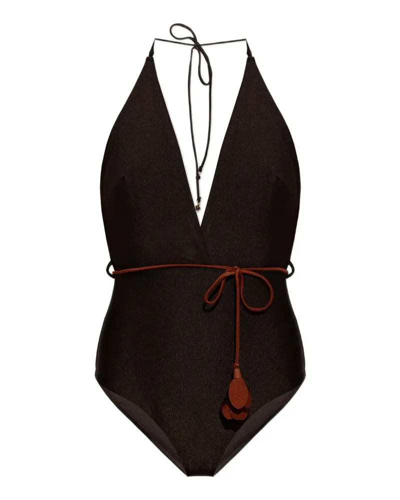Zimmermann Echo Flower plunge one-piece - Braun Braun