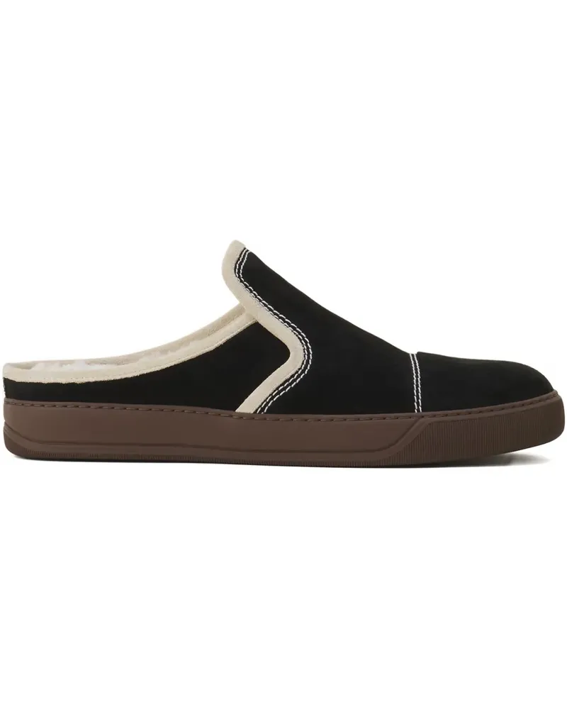 Lanvin Slip-On-Sneakers aus Leder - Schwarz Schwarz