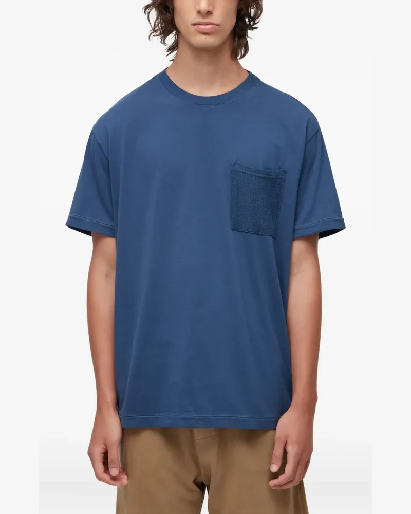 Osklen T-Shirt mit strukturierter Tasche - Blau Blau