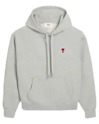 AMI Paris Ami de Coeur Hoodie aus Bio-Baumwolle Grau