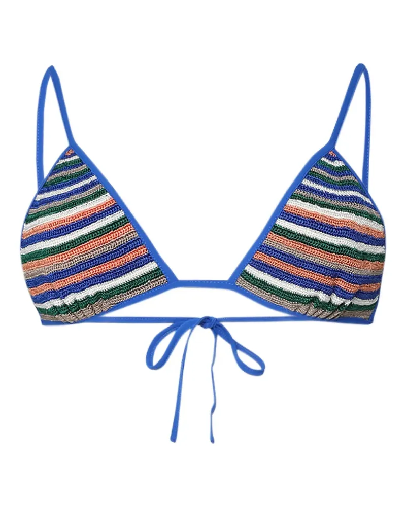 Christopher Esber Calypso crochet-knit bikini top - Blau Blau