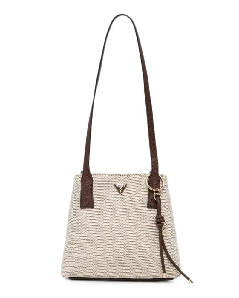 Guess logo-plaque tote bag - Nude Nude