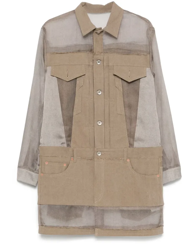 Sacai Minikleid mit Einsätzen - Braun Braun