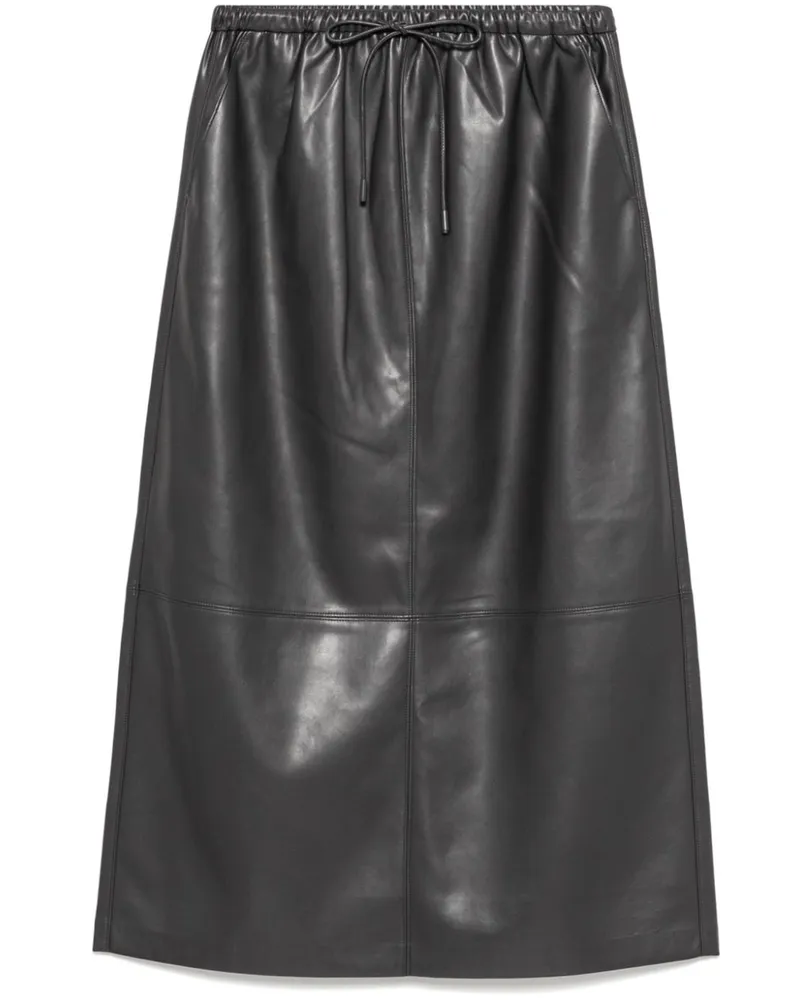 b+ab Rock aus Faux-Leder - Schwarz Schwarz