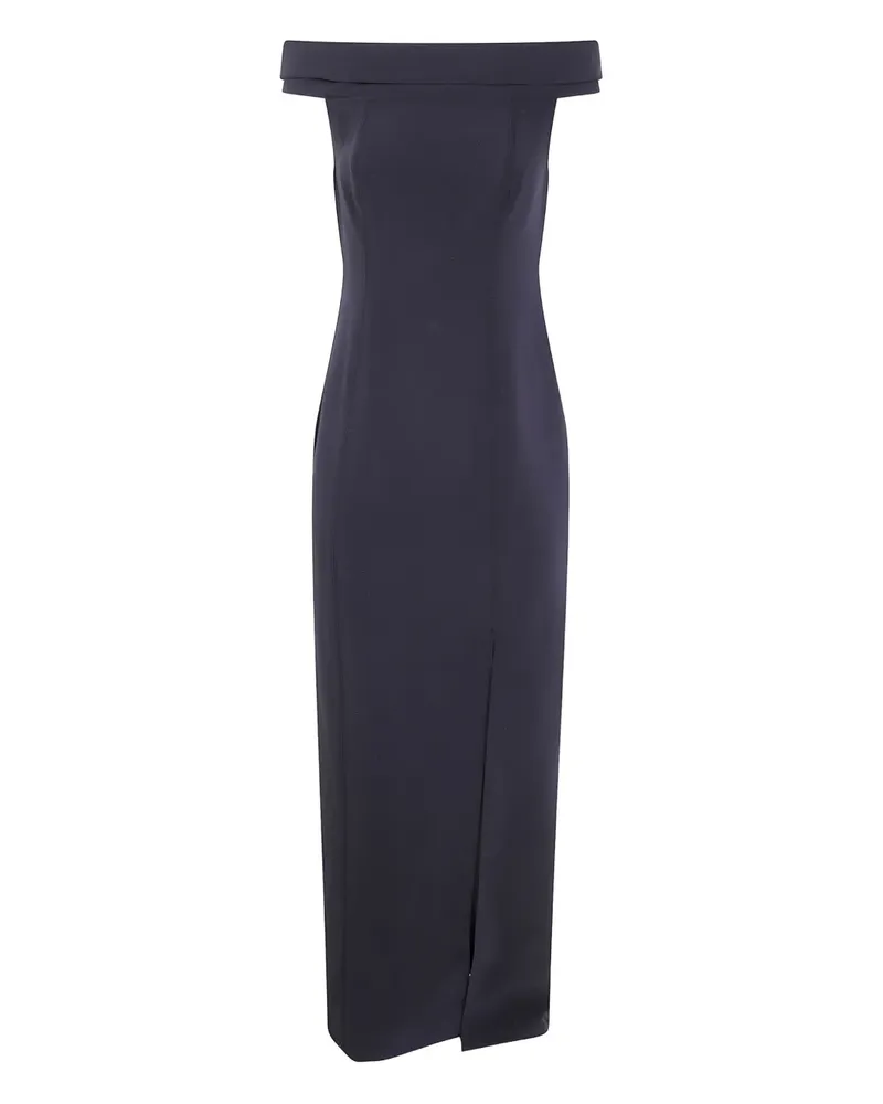 Ralph Lauren off-shoulder split maxi dress - Schwarz Schwarz