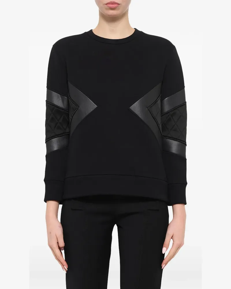 Neil Barrett Sweatshirt mit gestepptem Einsatz - Schwarz Schwarz