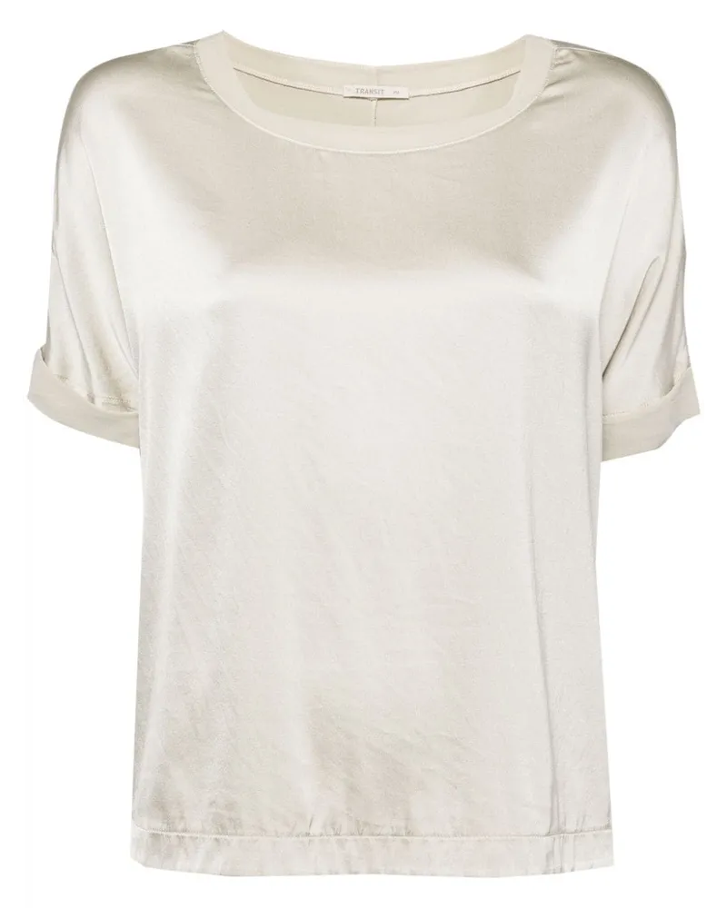 TRANSIT T-Shirt aus Satin Nude