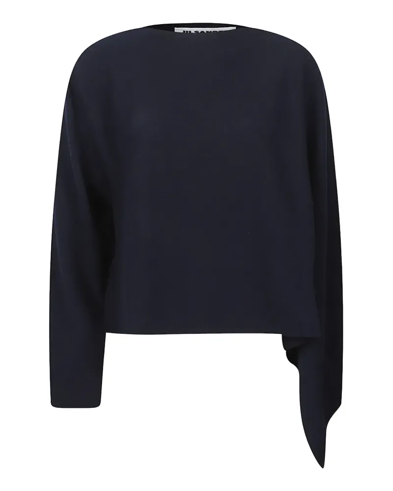 Jil Sander draped-detail sweater - Blau Blau