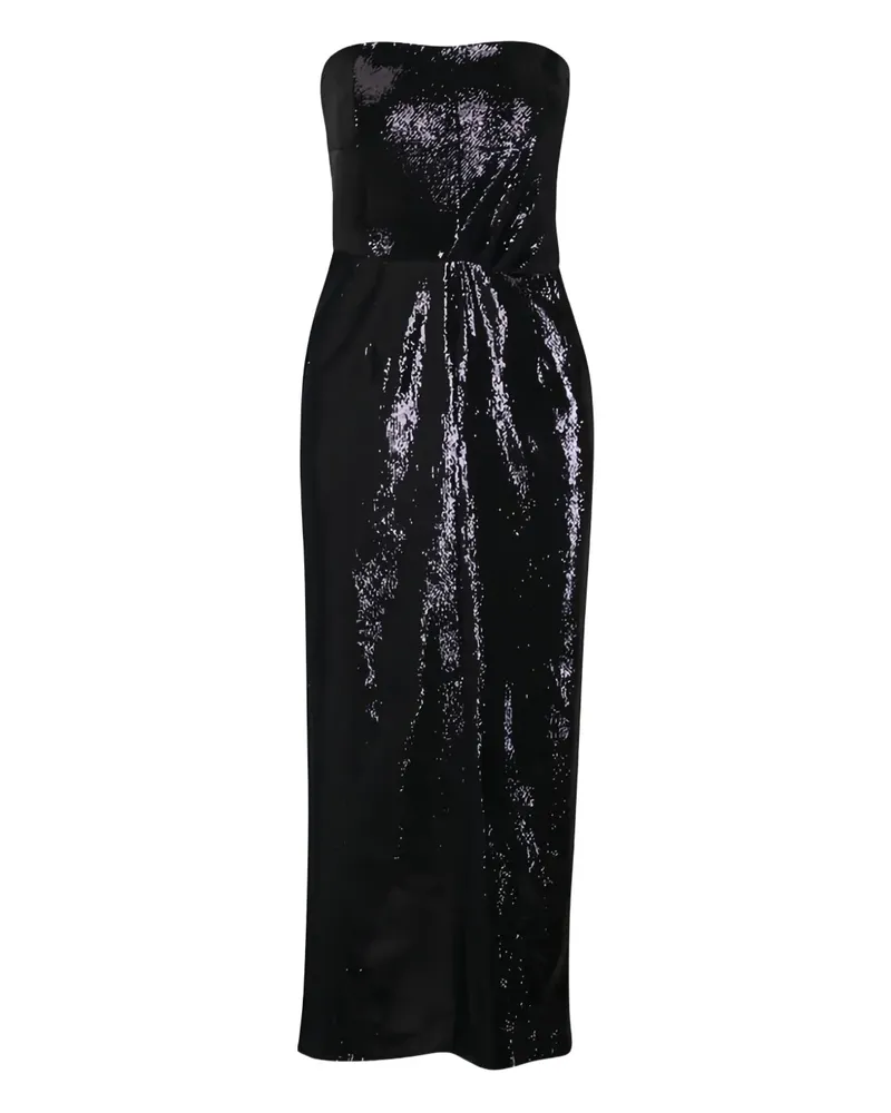 Kiton sequin strapless maxi dress - Schwarz Schwarz