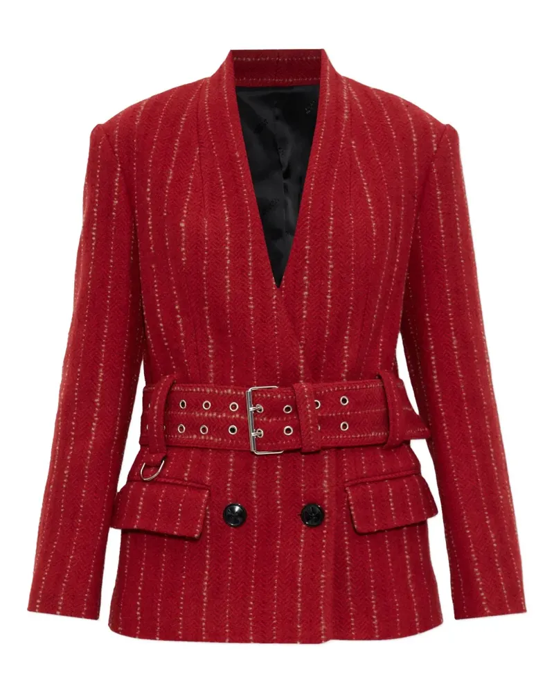 Isabel Marant pinstripe belted jacket - Rot Rot